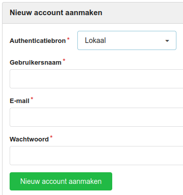 Create new account